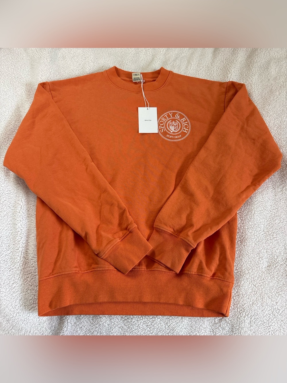 NWT Orange Sporty & Rich Crewneck | XS
